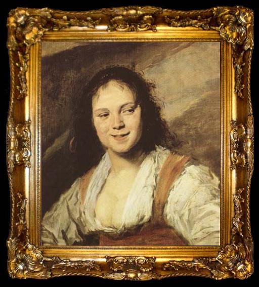 framed  Frans Hals The Gypsy Girl (mk08), ta009-2